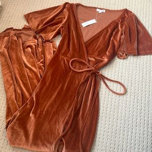 NEW Meghan Velvet Wrap Maxi Dress by Baltic Born